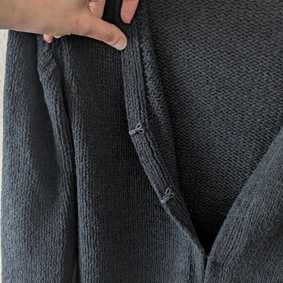 Massimo Dutti Knit Cardigan with Hook Fastenings - Picture 5 of 8